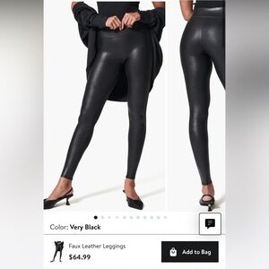 New Spanx faux leather leggings